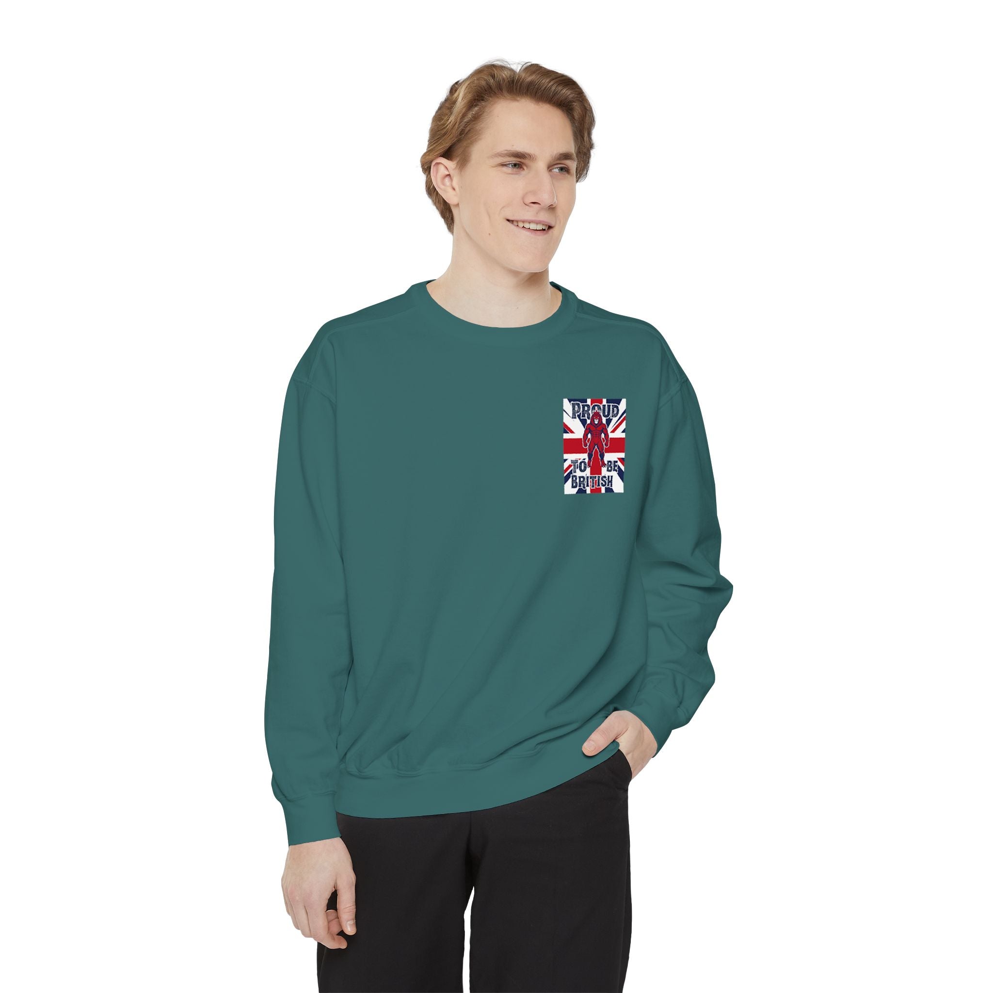 Union Jack Pocket Sweatshirt — British Flag Pocket Graphic Sweatshirt