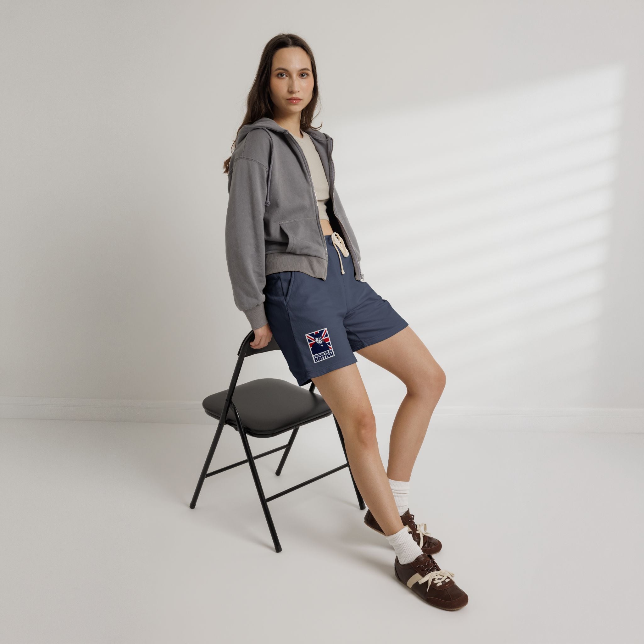 British Flag 'Proud to Be British' Fleece Sweat Shorts