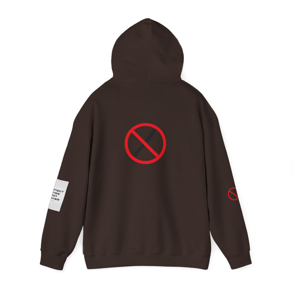 Protest Lives Not Knives Hoodie — Anti-Violence Graphic Sweatshirt