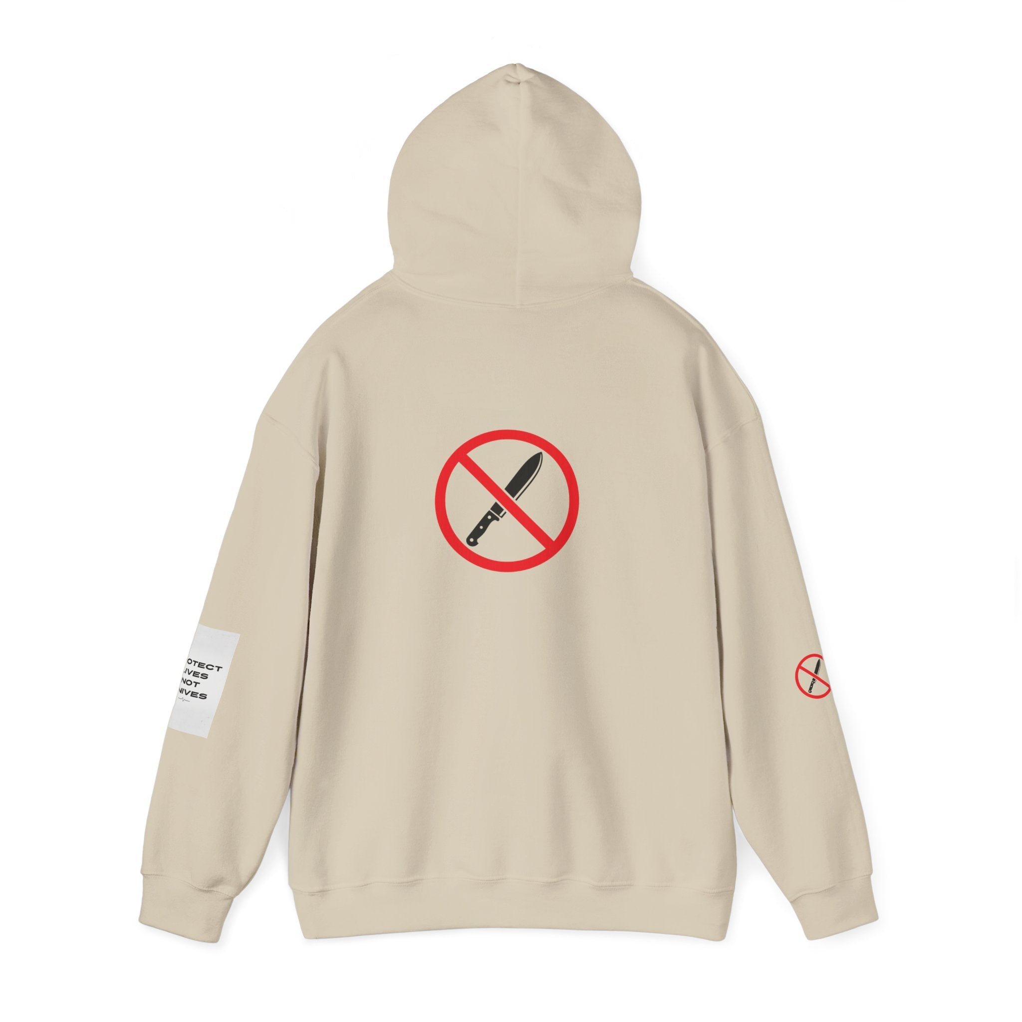 Protest Lives Not Knives Hoodie — Anti-Violence Graphic Sweatshirt