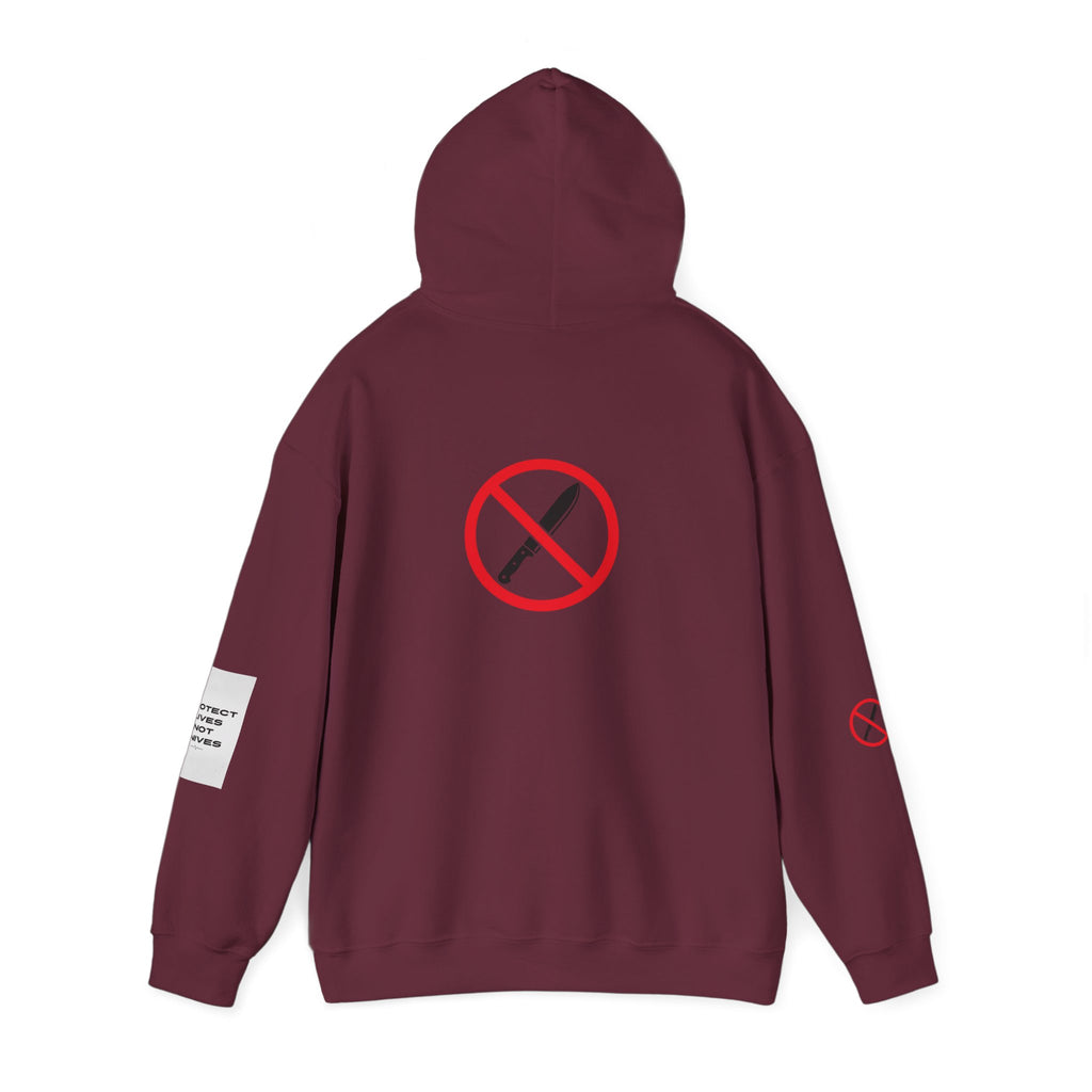 Protest Lives Not Knives Hoodie — Anti-Violence Graphic Sweatshirt