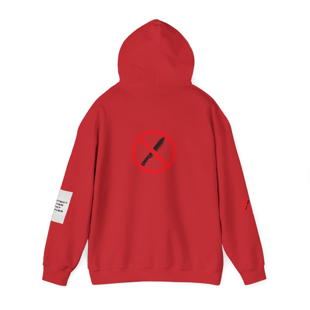 Protest Lives Not Knives Hoodie — Anti-Violence Graphic Sweatshirt