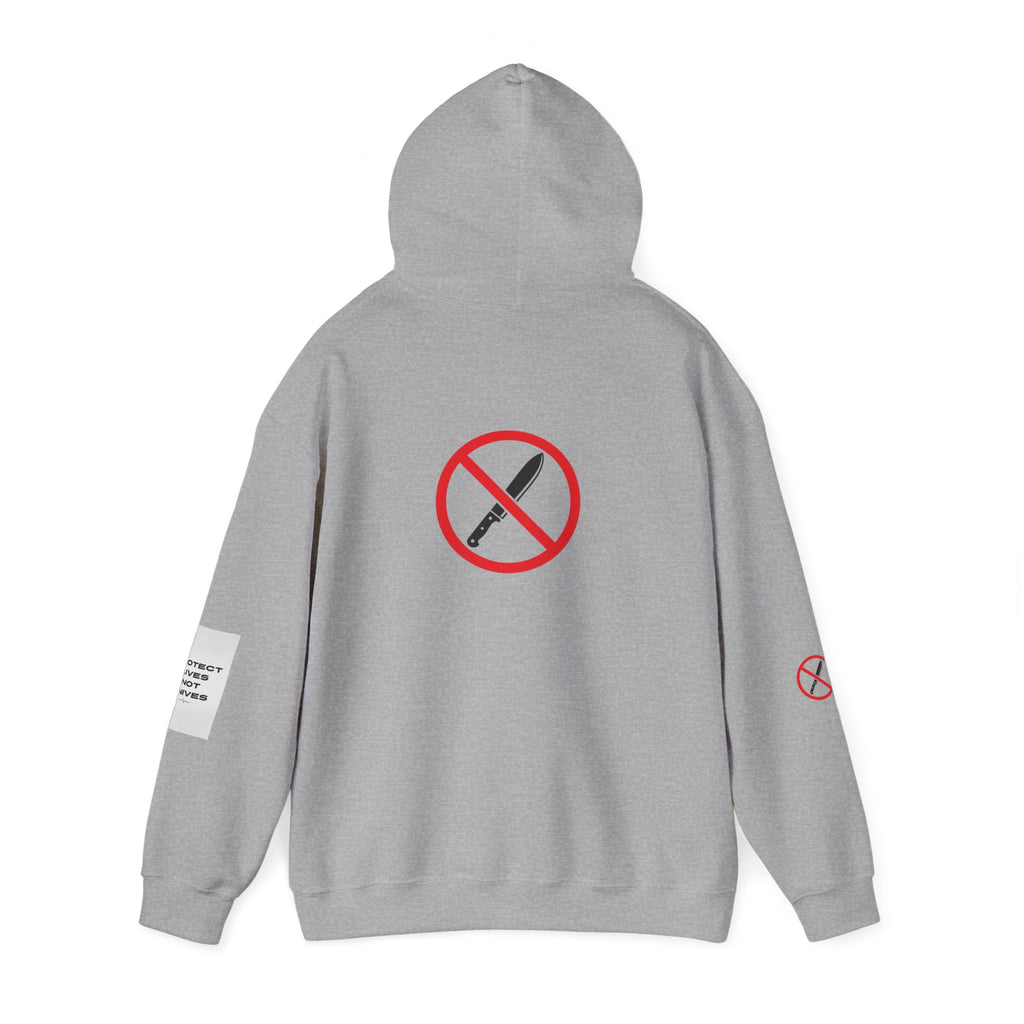 Protest Lives Not Knives Hoodie — Anti-Violence Graphic Sweatshirt