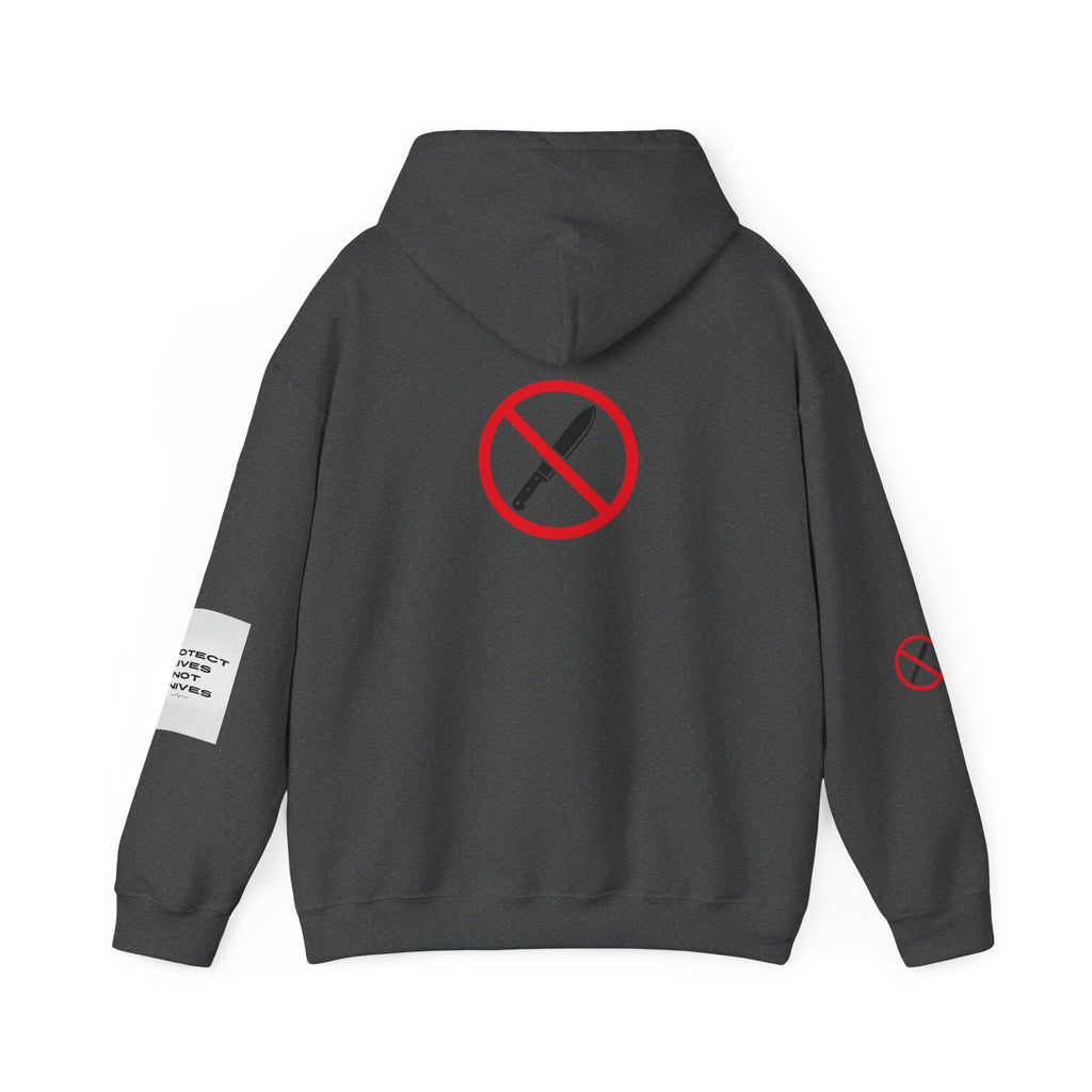 Protest Lives Not Knives Hoodie — Anti-Violence Graphic Sweatshirt