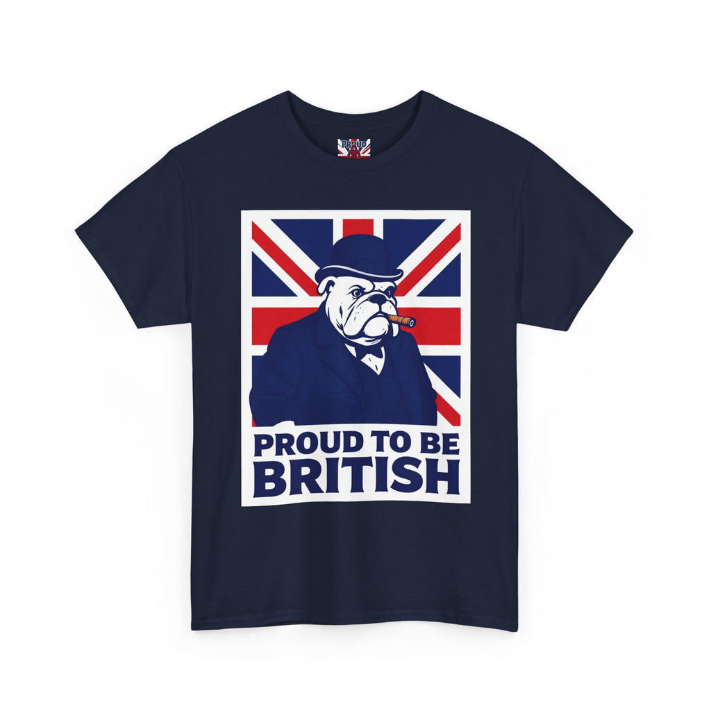 Proud to Be British T‑Shirt — Union Jack Bulldog Tee