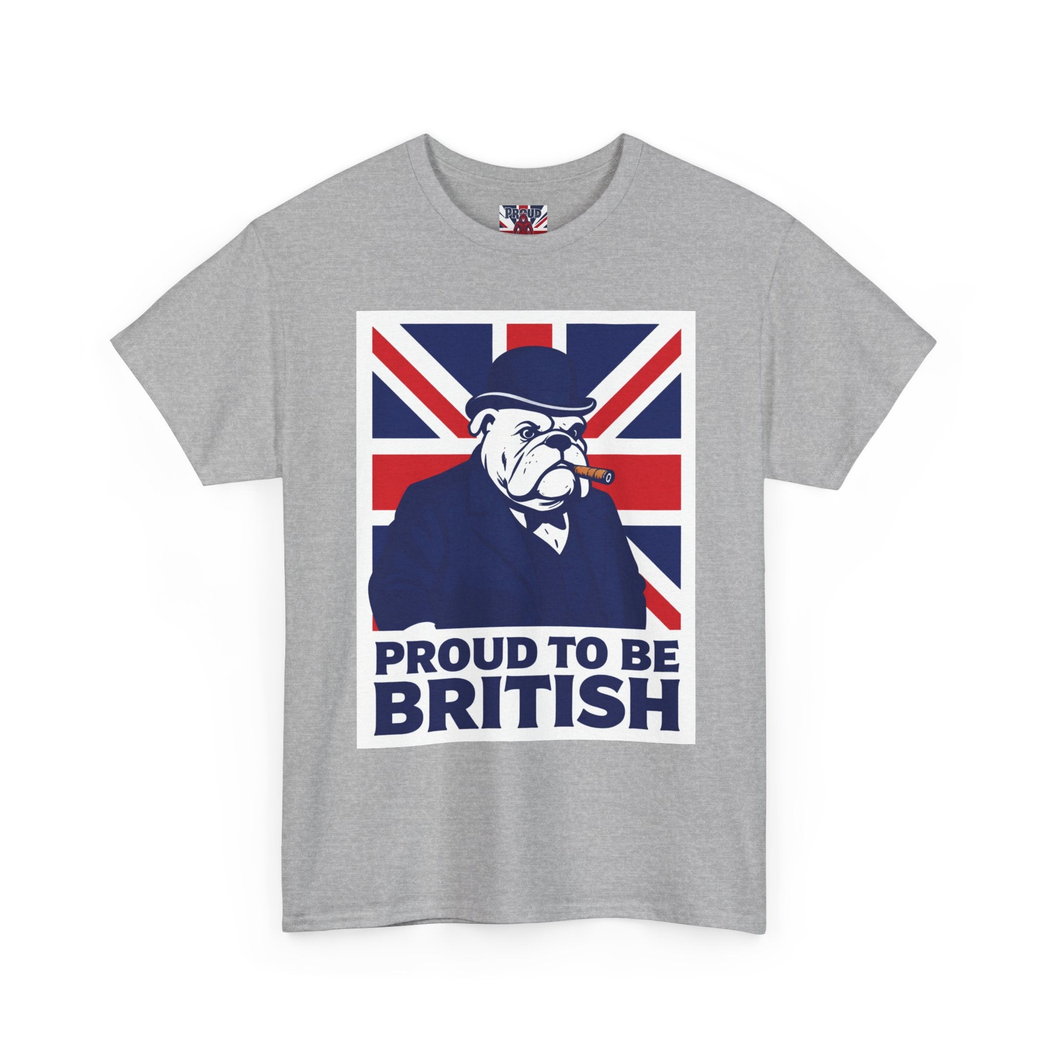 Proud to Be British T‑Shirt — Union Jack Bulldog Tee