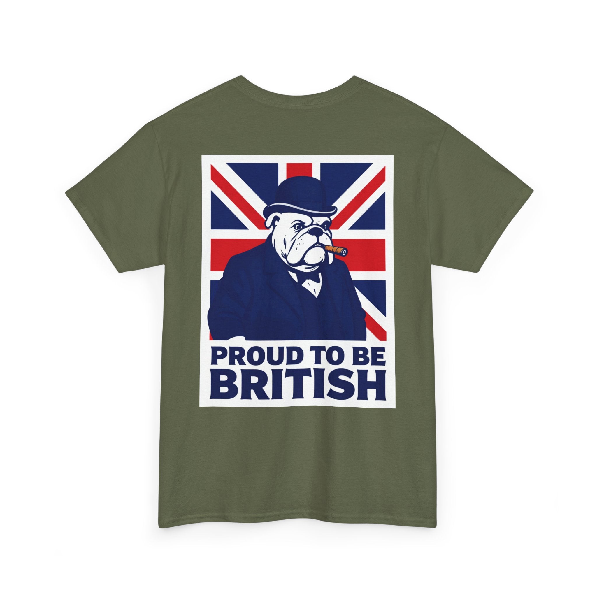 Proud to Be British T‑Shirt — Union Jack Bulldog Tee