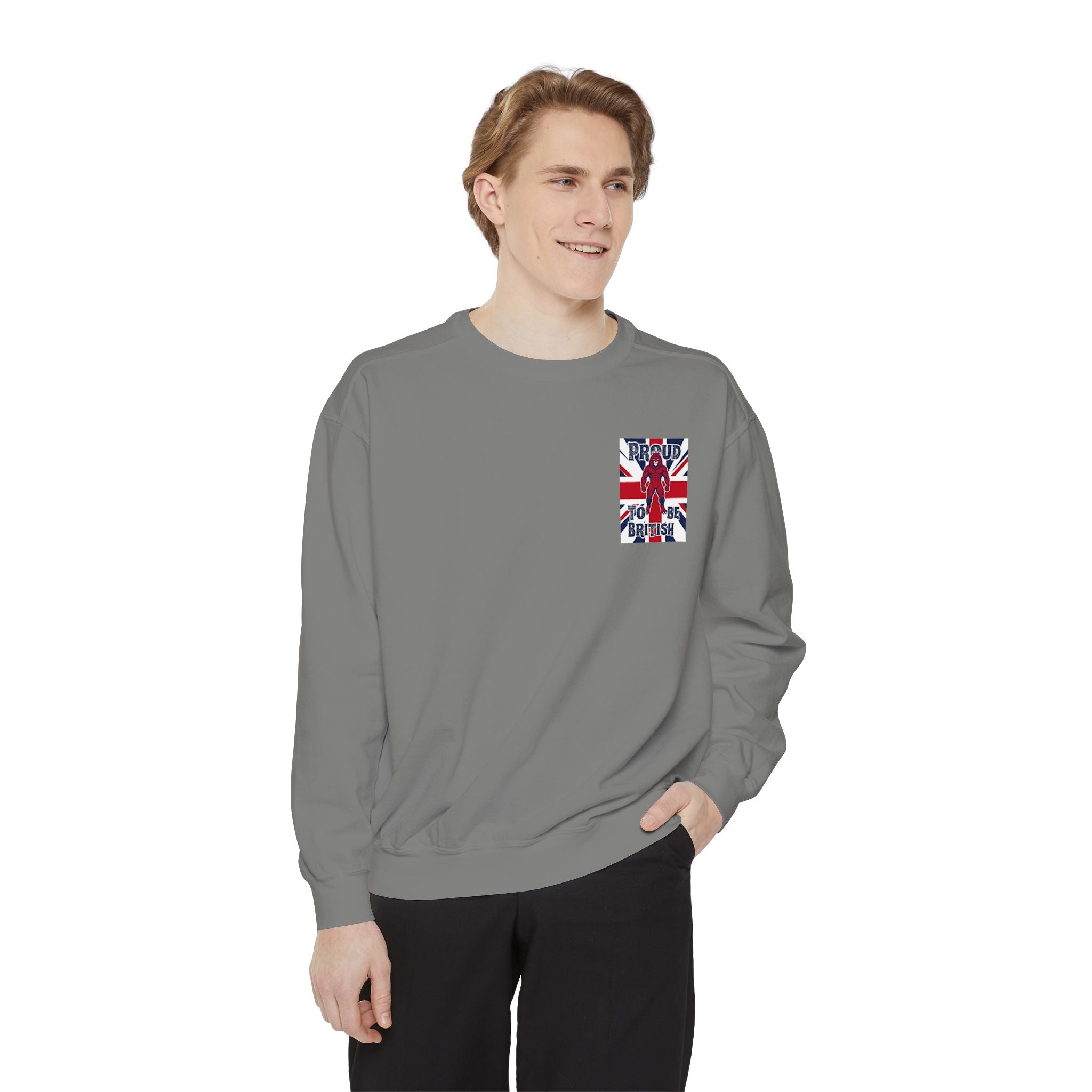 Union Jack Pocket Sweatshirt — British Flag Pocket Graphic Sweatshirt