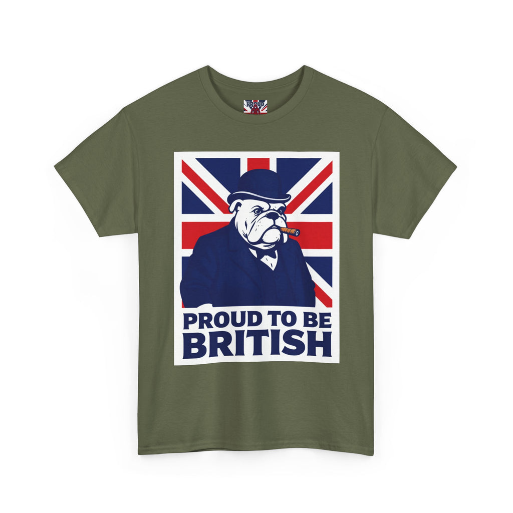 Proud to Be British T‑Shirt — Union Jack Bulldog Tee