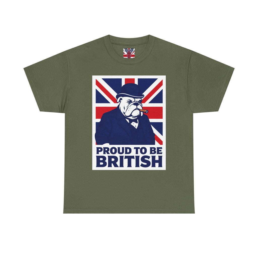 Proud to Be British T‑Shirt — Union Jack Bulldog Tee