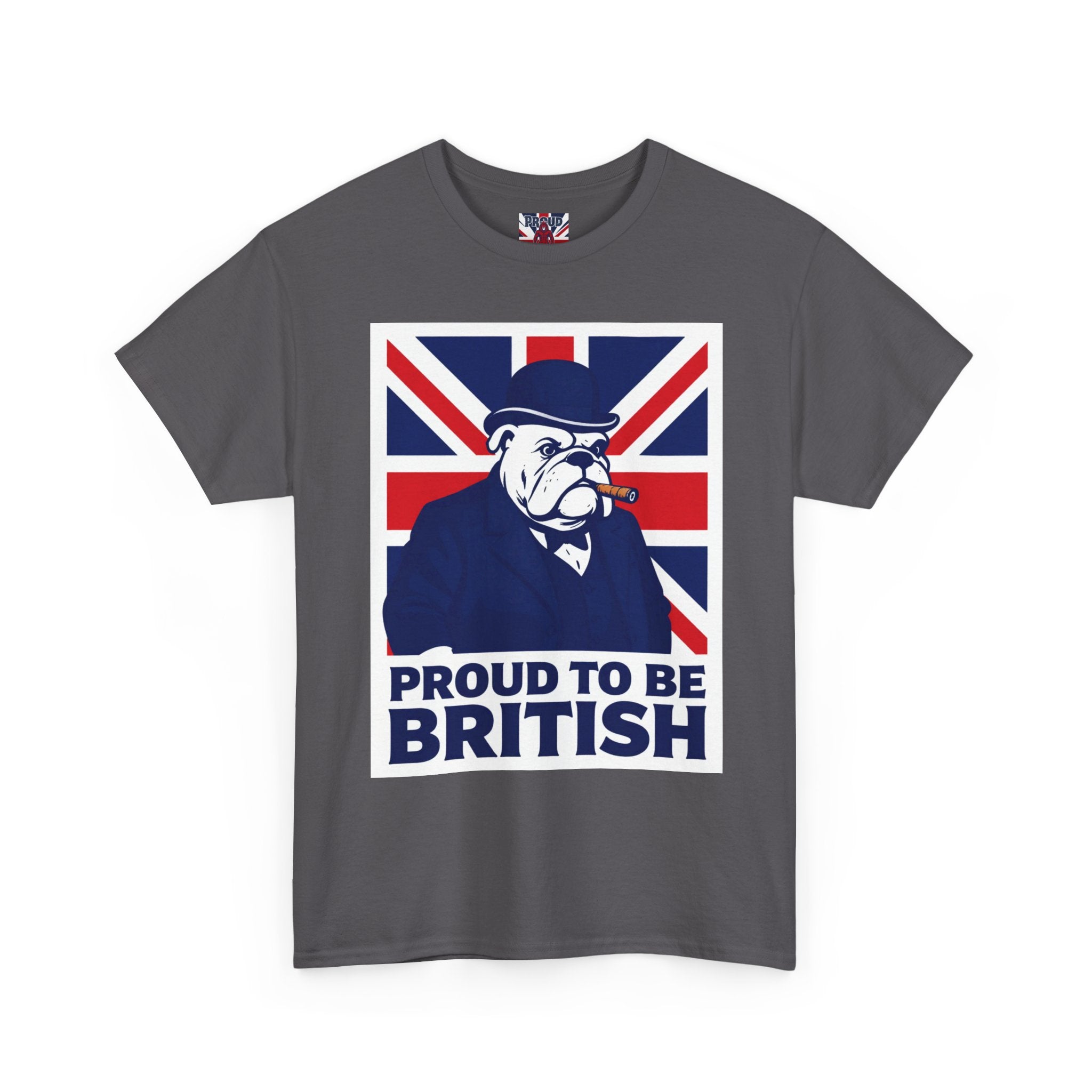 Proud to Be British T‑Shirt — Union Jack Bulldog Tee