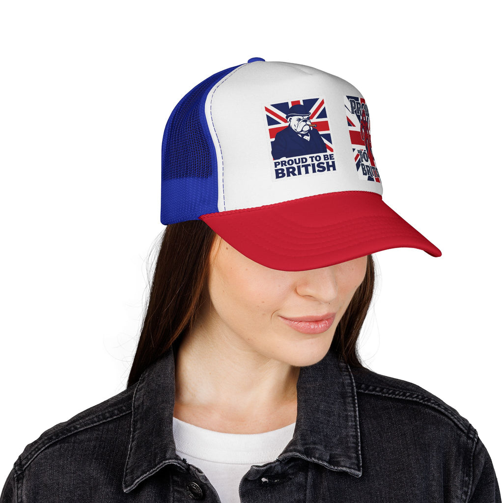 Proud to Be British Trucker Cap – Union Jack Vintage Graphics
