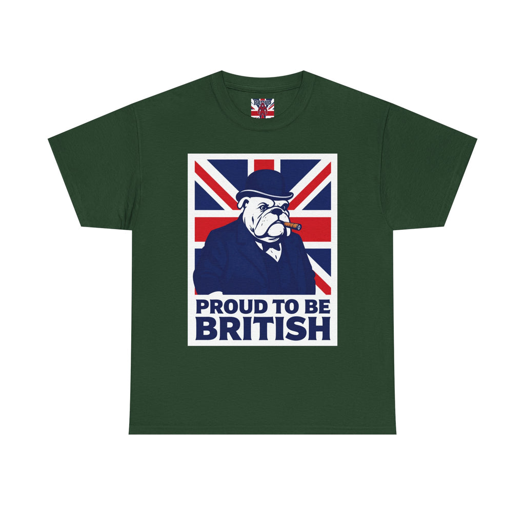 Proud to Be British T‑Shirt — Union Jack Bulldog Tee