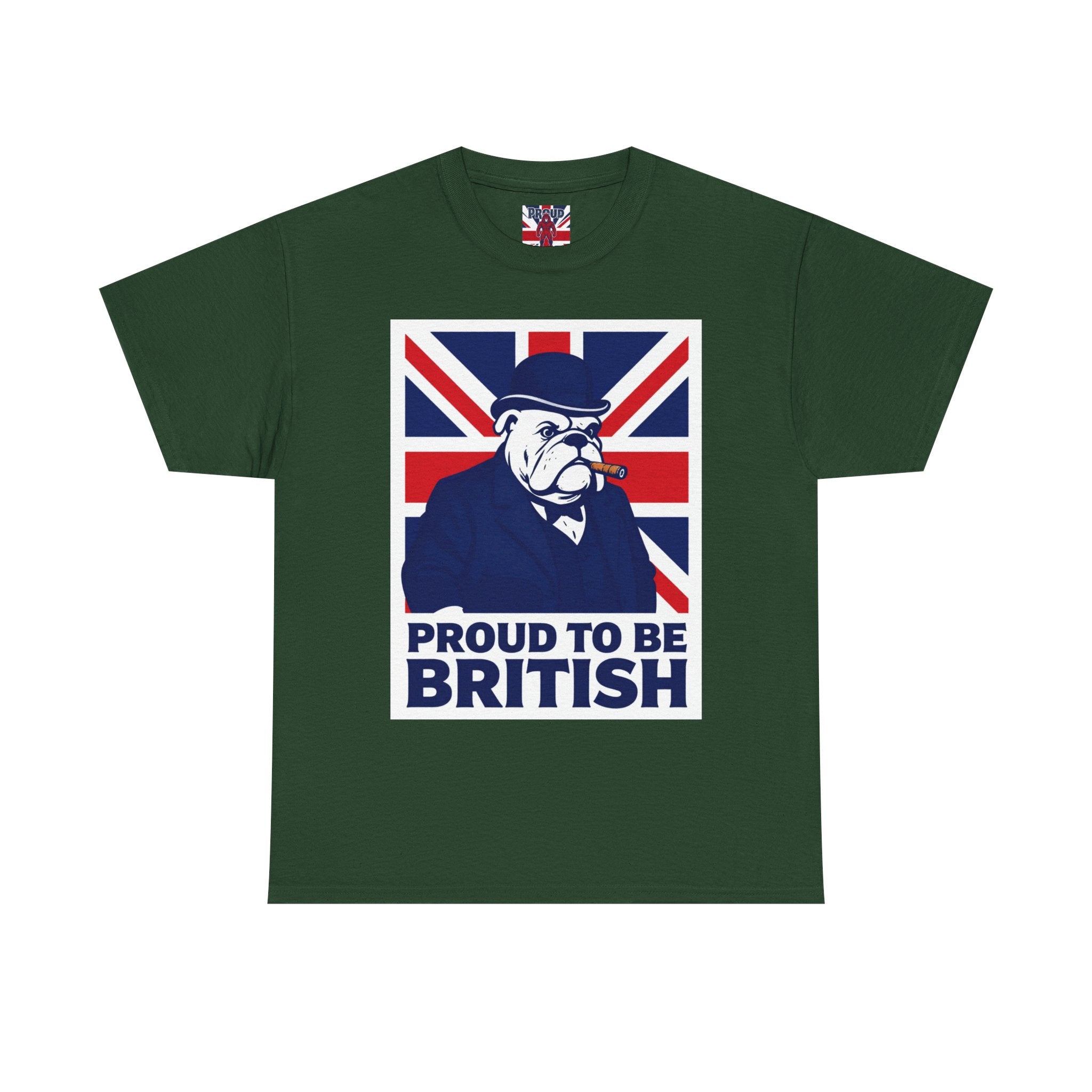 Proud to Be British T‑Shirt — Union Jack Bulldog Tee