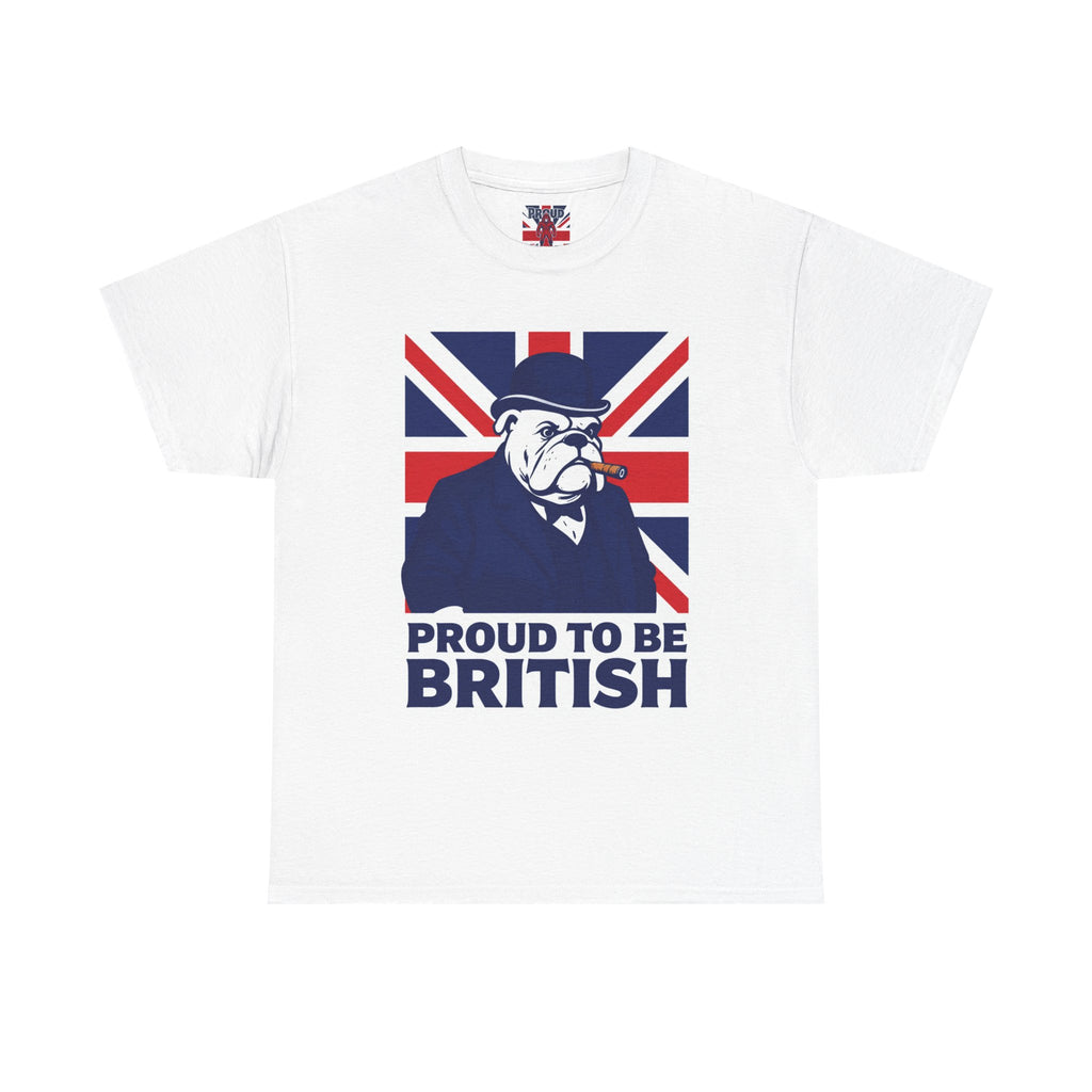 Proud to Be British T‑Shirt — Union Jack Bulldog Tee