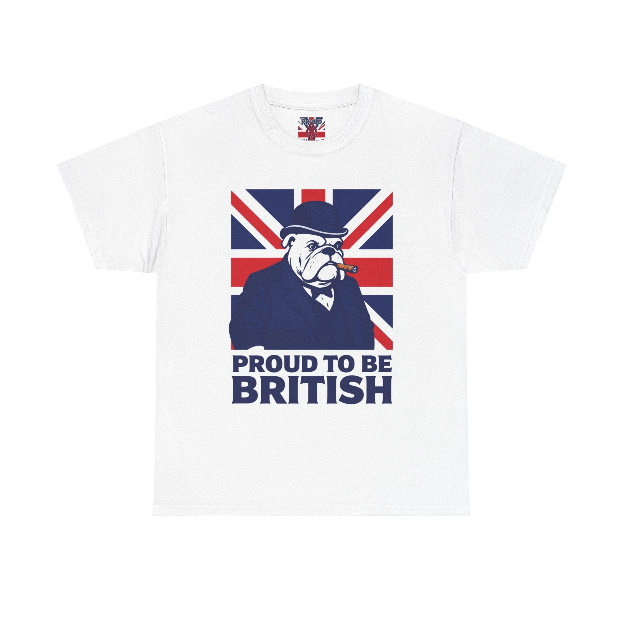 Proud to Be British T‑Shirt — Union Jack Bulldog Tee