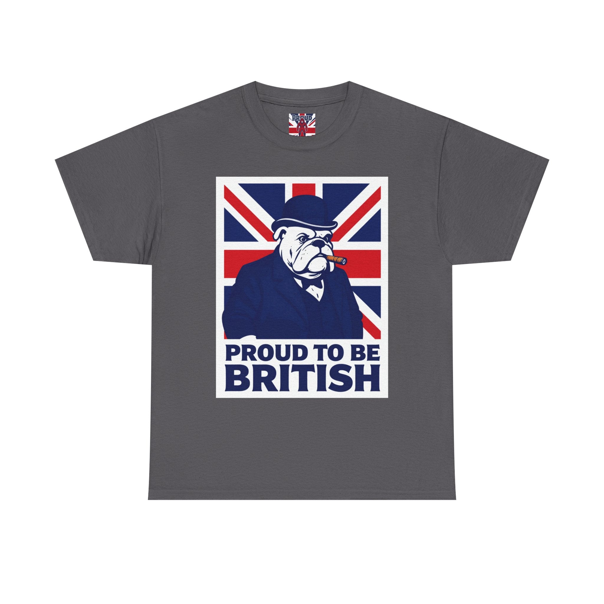 Proud to Be British T‑Shirt — Union Jack Bulldog Tee