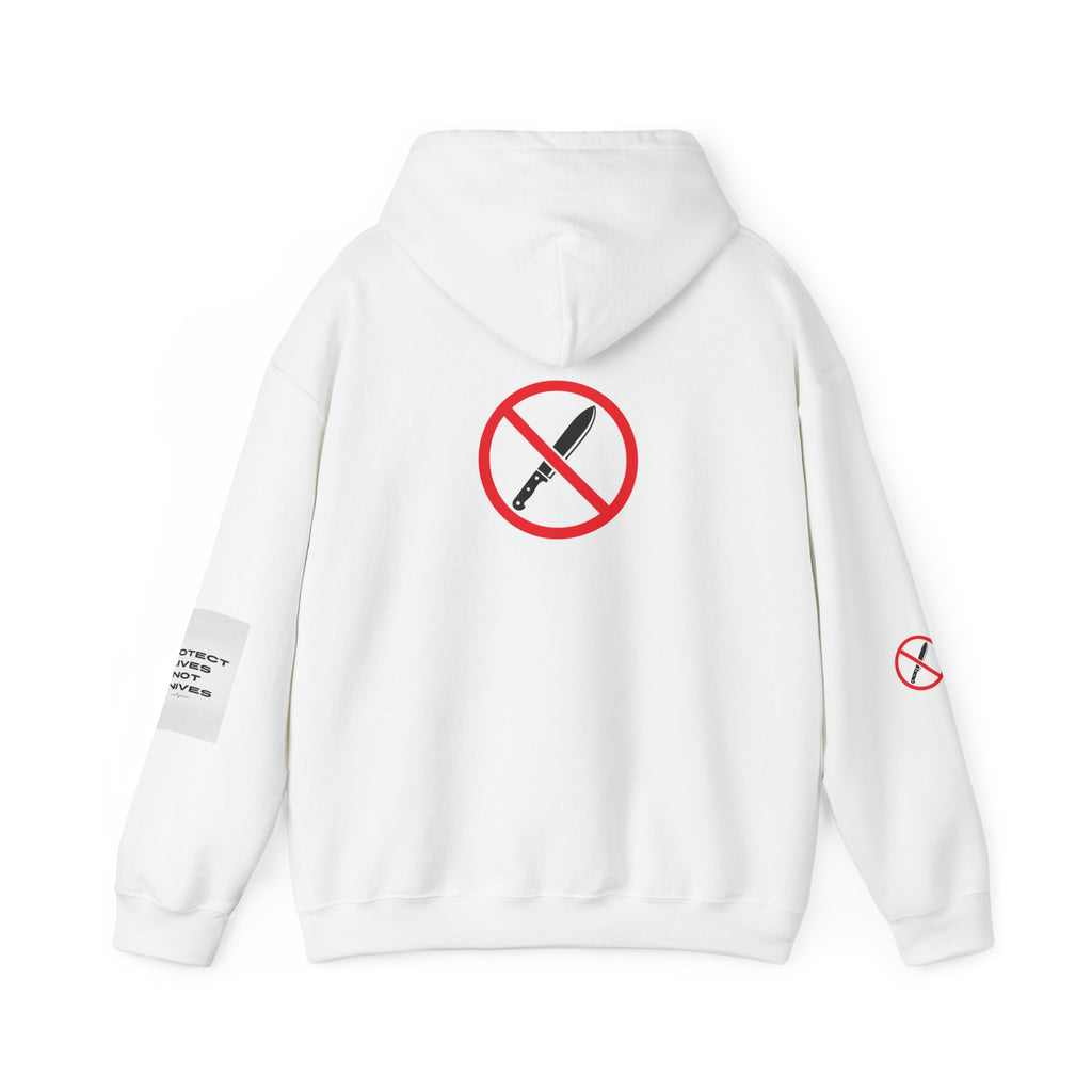 Protest Lives Not Knives Hoodie — Anti-Violence Graphic Sweatshirt