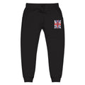 Union Jack Embroidered Sweatpants — British Flag Fleece Joggers