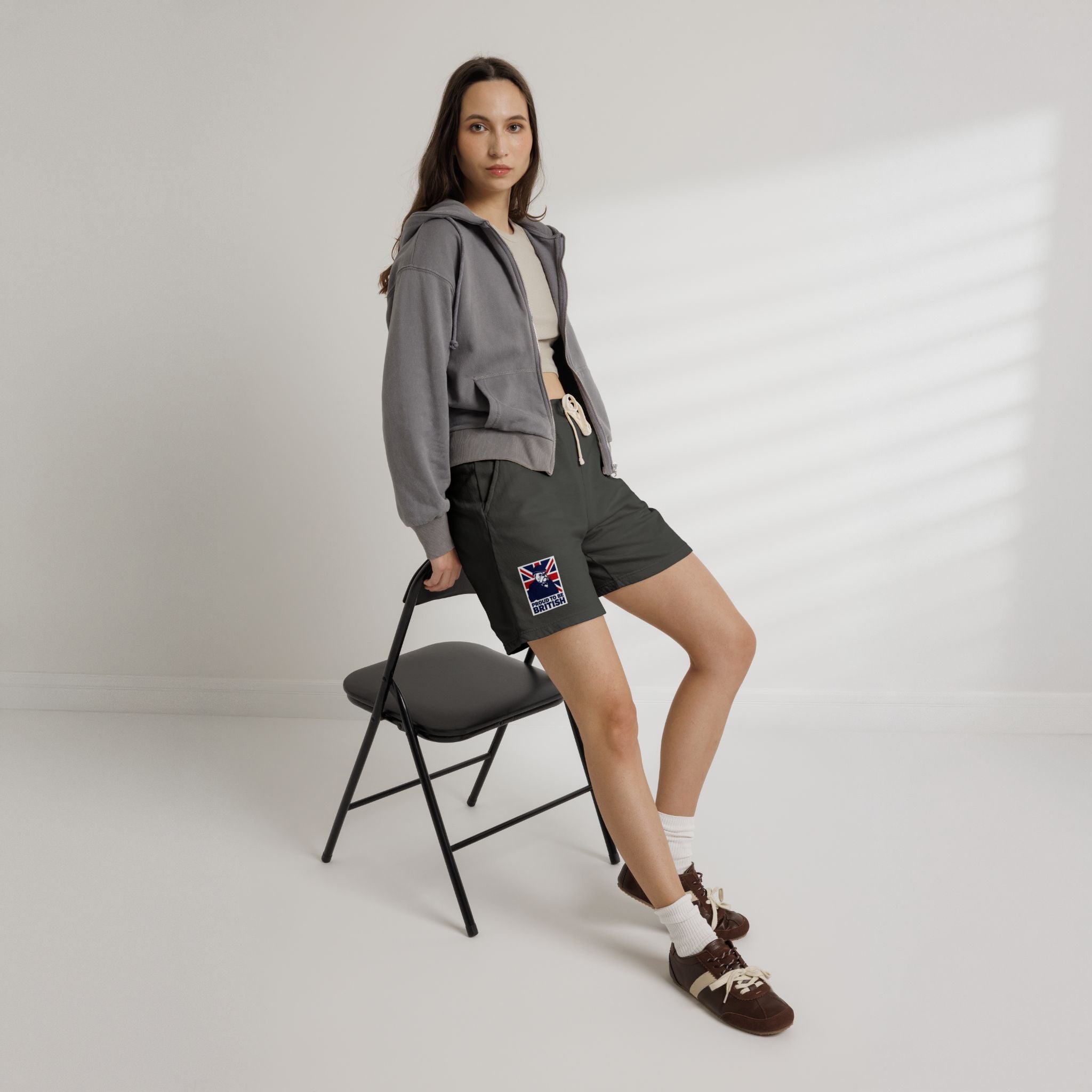 British Flag 'Proud to Be British' Fleece Sweat Shorts