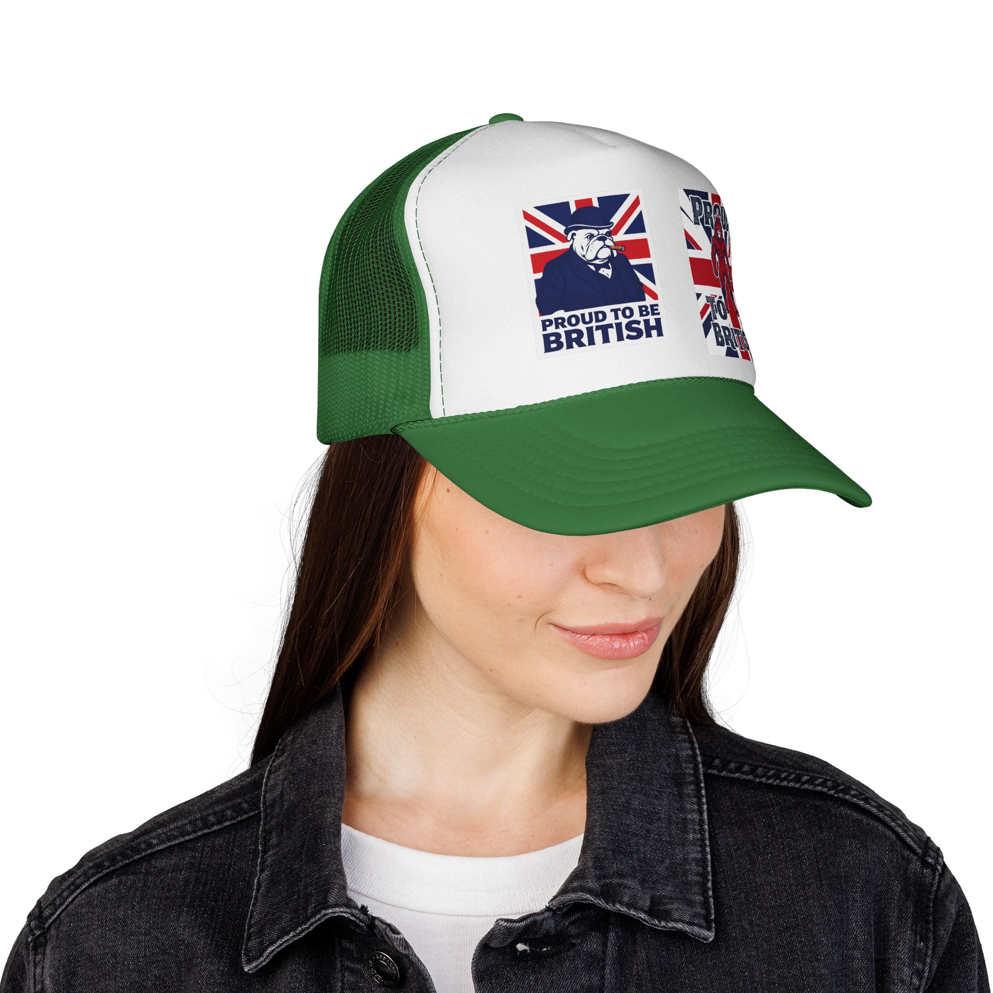 Proud to Be British Trucker Cap – Union Jack Vintage Graphics