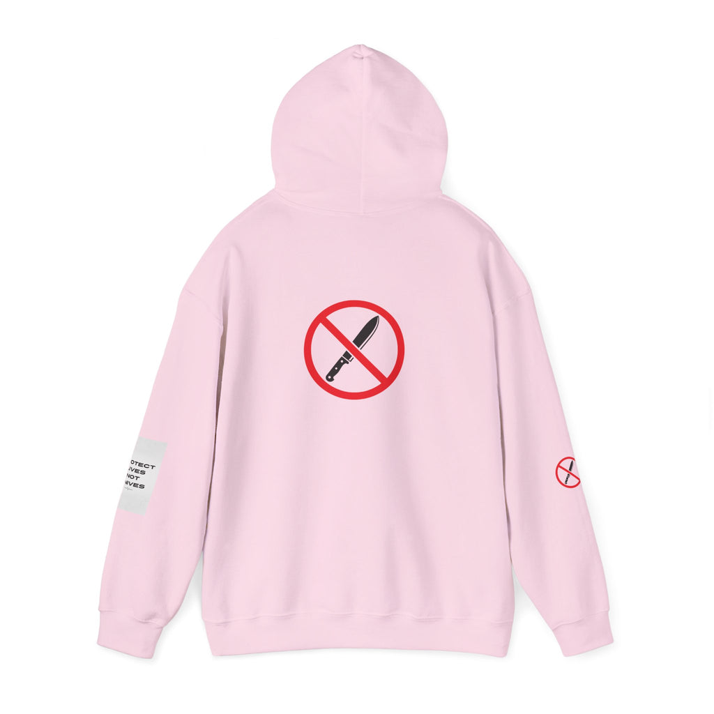 Protest Lives Not Knives Hoodie — Anti-Violence Graphic Sweatshirt