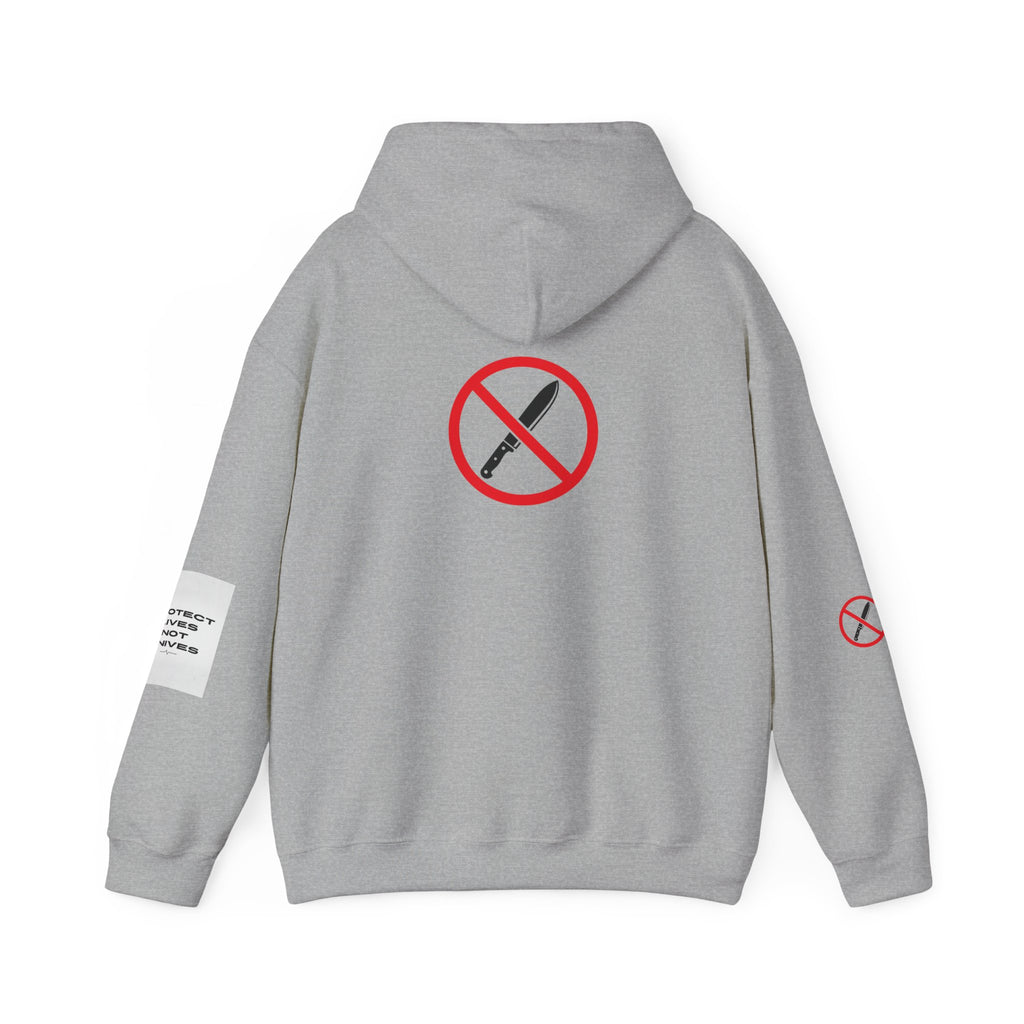 Protest Lives Not Knives Hoodie — Anti-Violence Graphic Sweatshirt