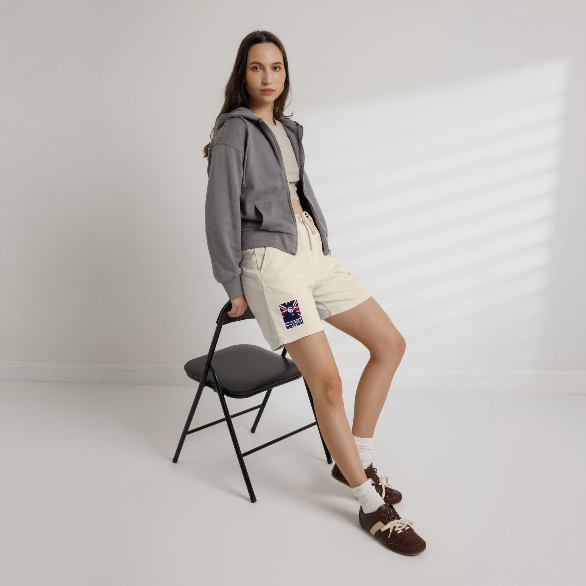 British Flag 'Proud to Be British' Fleece Sweat Shorts