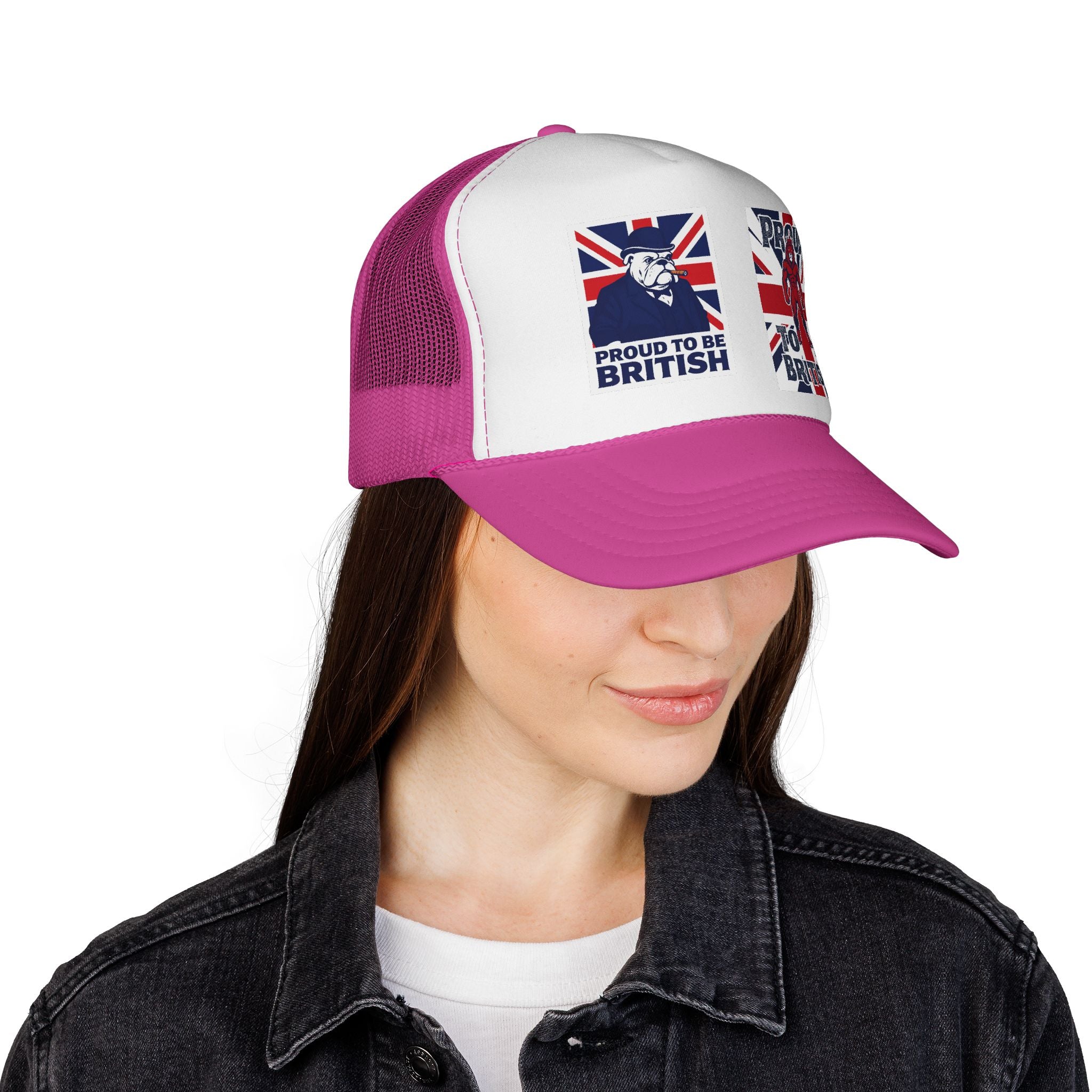 Proud to Be British Trucker Cap – Union Jack Vintage Graphics