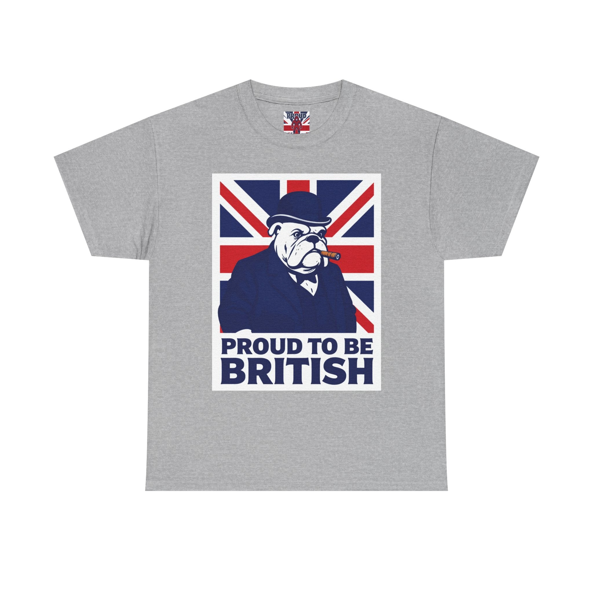 Proud to Be British T‑Shirt — Union Jack Bulldog Tee