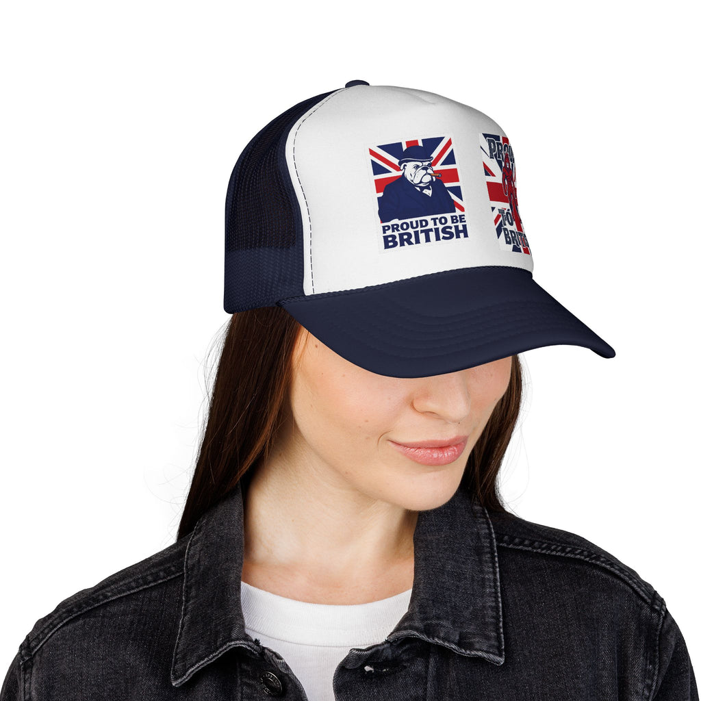 Proud to Be British Trucker Cap – Union Jack Vintage Graphics