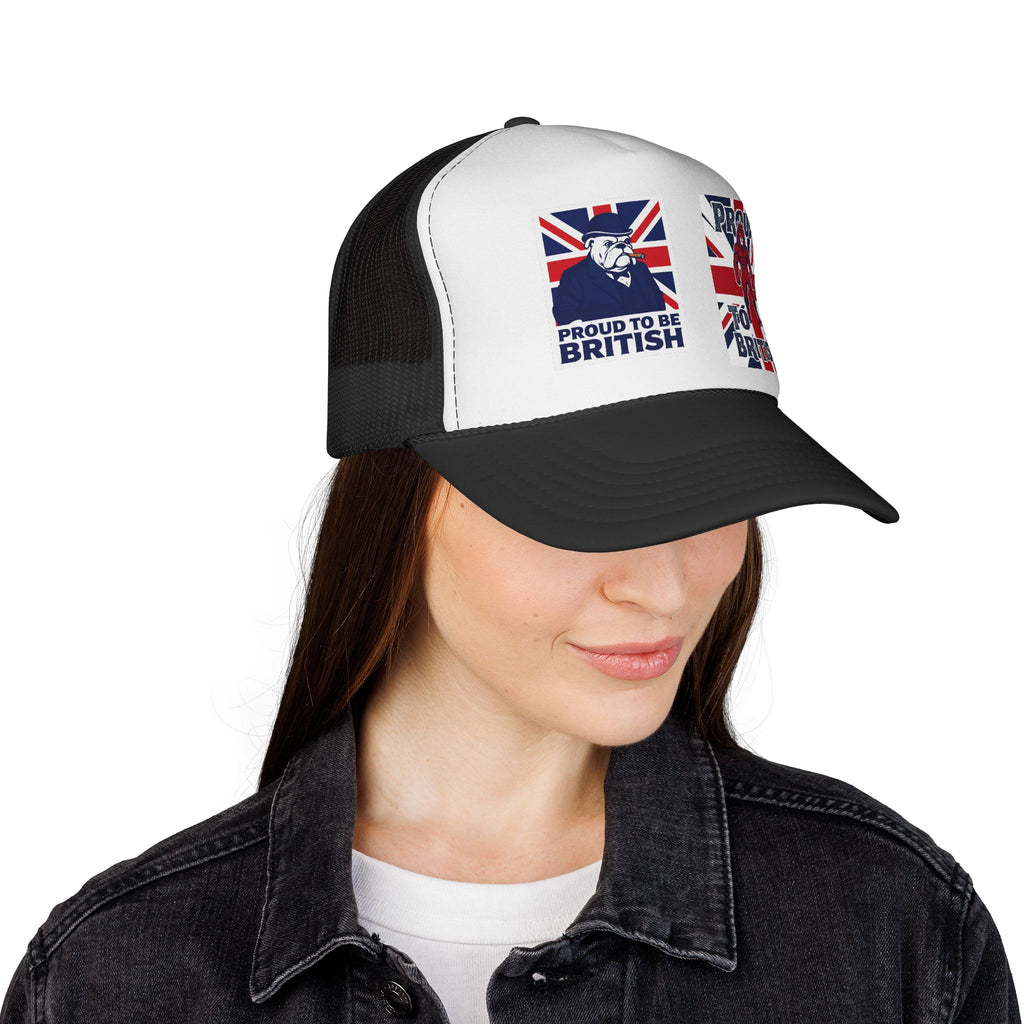 Proud to Be British Trucker Cap – Union Jack Vintage Graphics