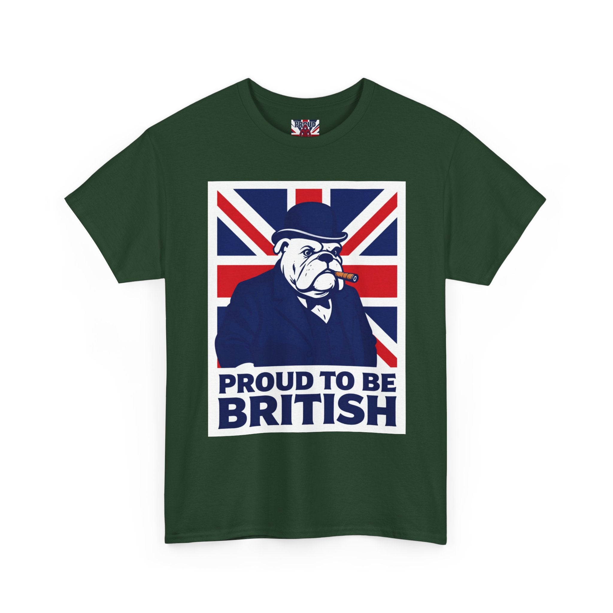 Proud to Be British T‑Shirt — Union Jack Bulldog Tee