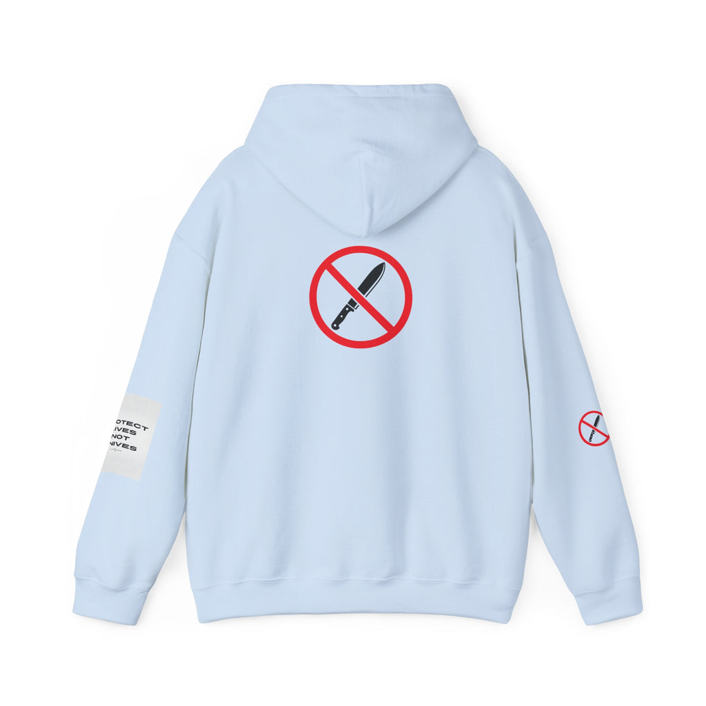 Protest Lives Not Knives Hoodie — Anti-Violence Graphic Sweatshirt