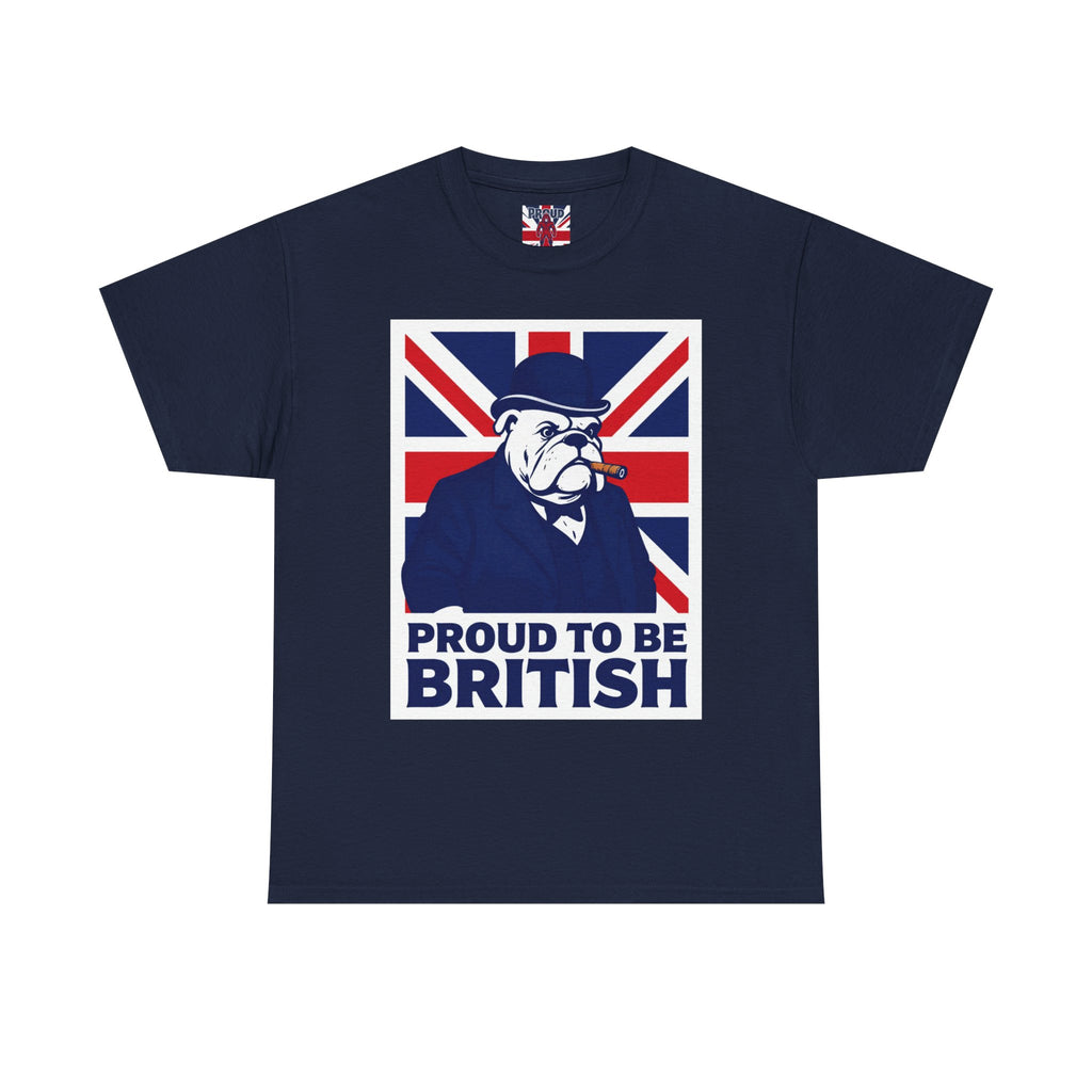 Proud to Be British T‑Shirt — Union Jack Bulldog Tee