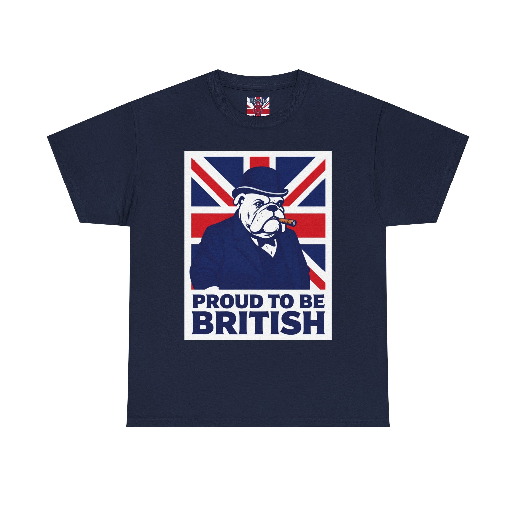 Proud to Be British T‑Shirt — Union Jack Bulldog Tee