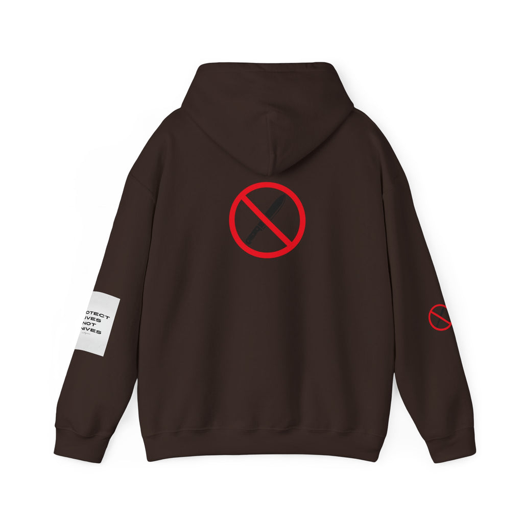 Protest Lives Not Knives Hoodie — Anti-Violence Graphic Sweatshirt