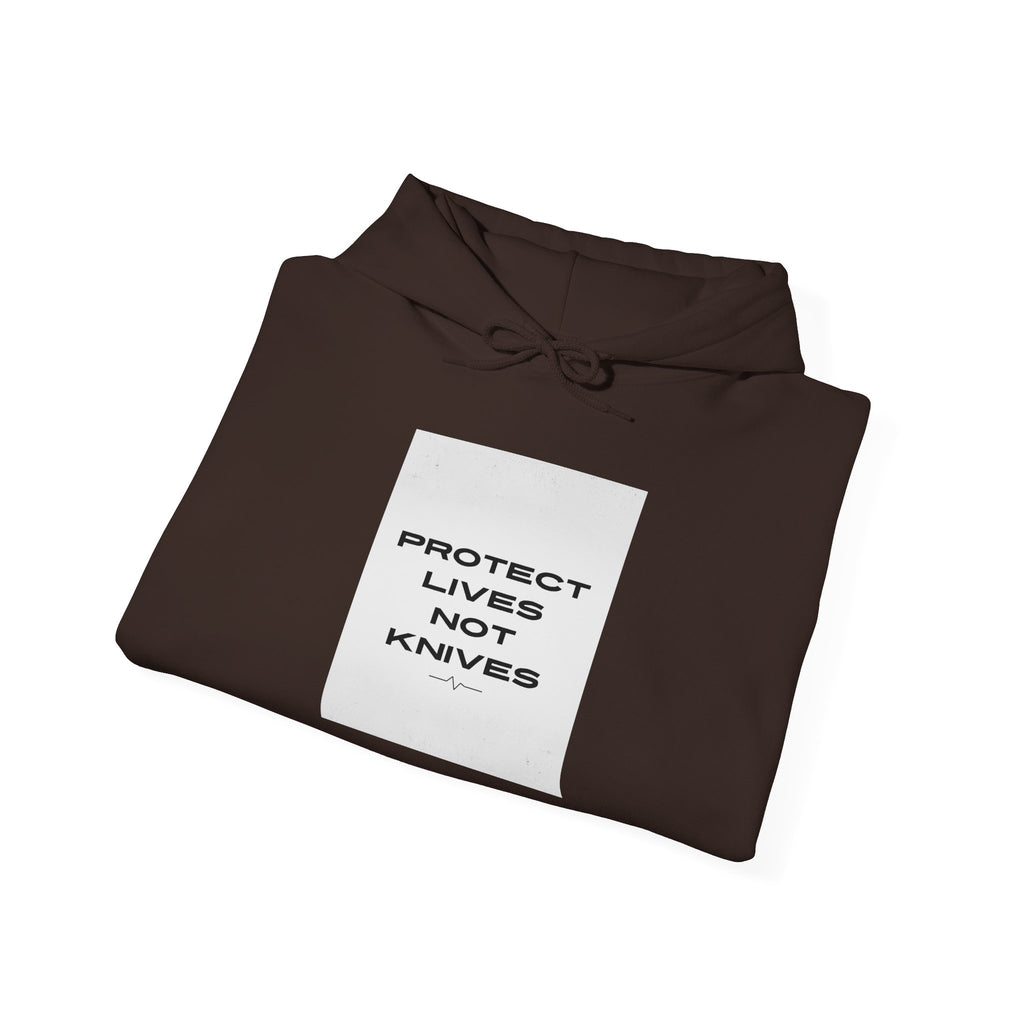Protest Lives Not Knives Hoodie — Anti-Violence Graphic Sweatshirt