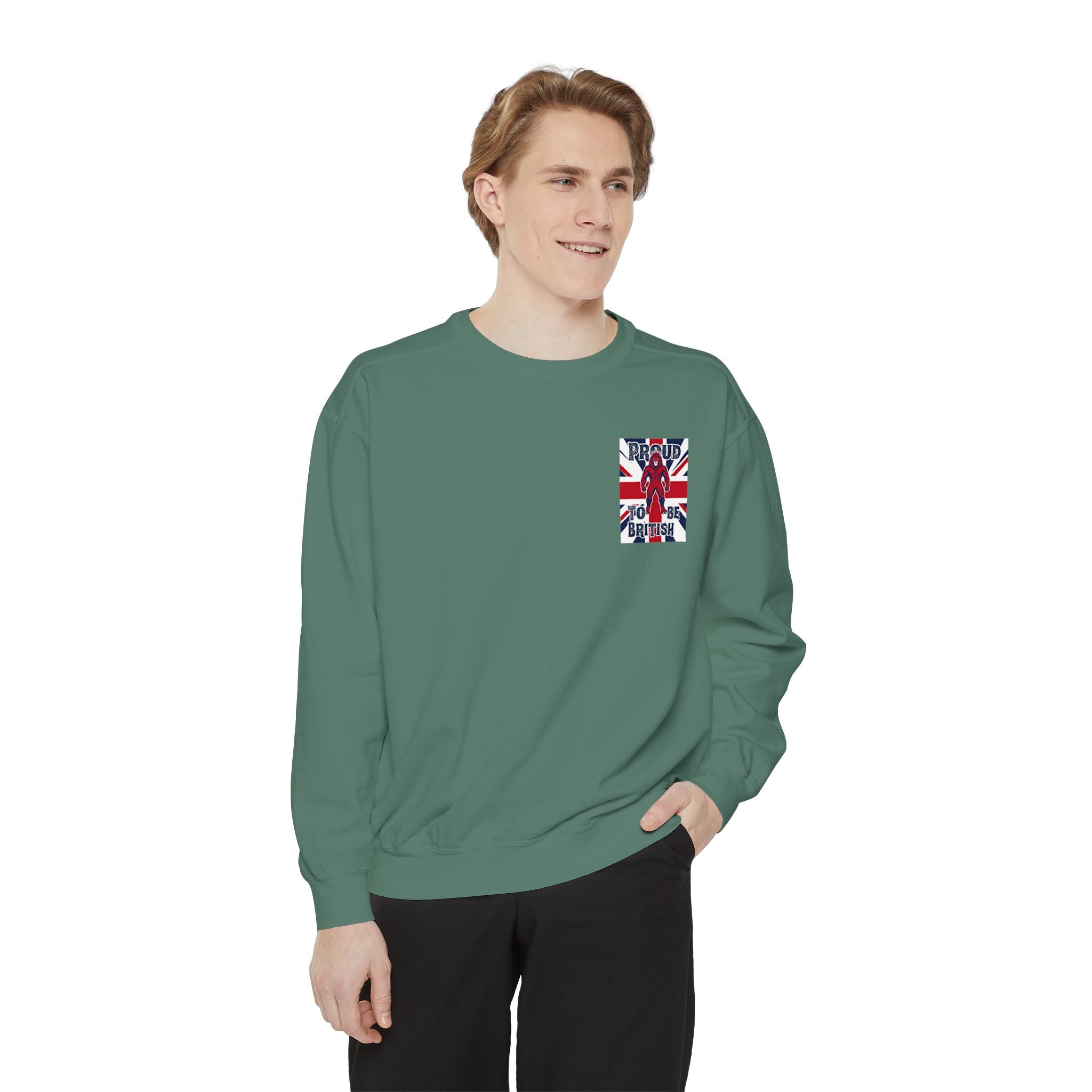 Union Jack Pocket Sweatshirt — British Flag Pocket Graphic Sweatshirt
