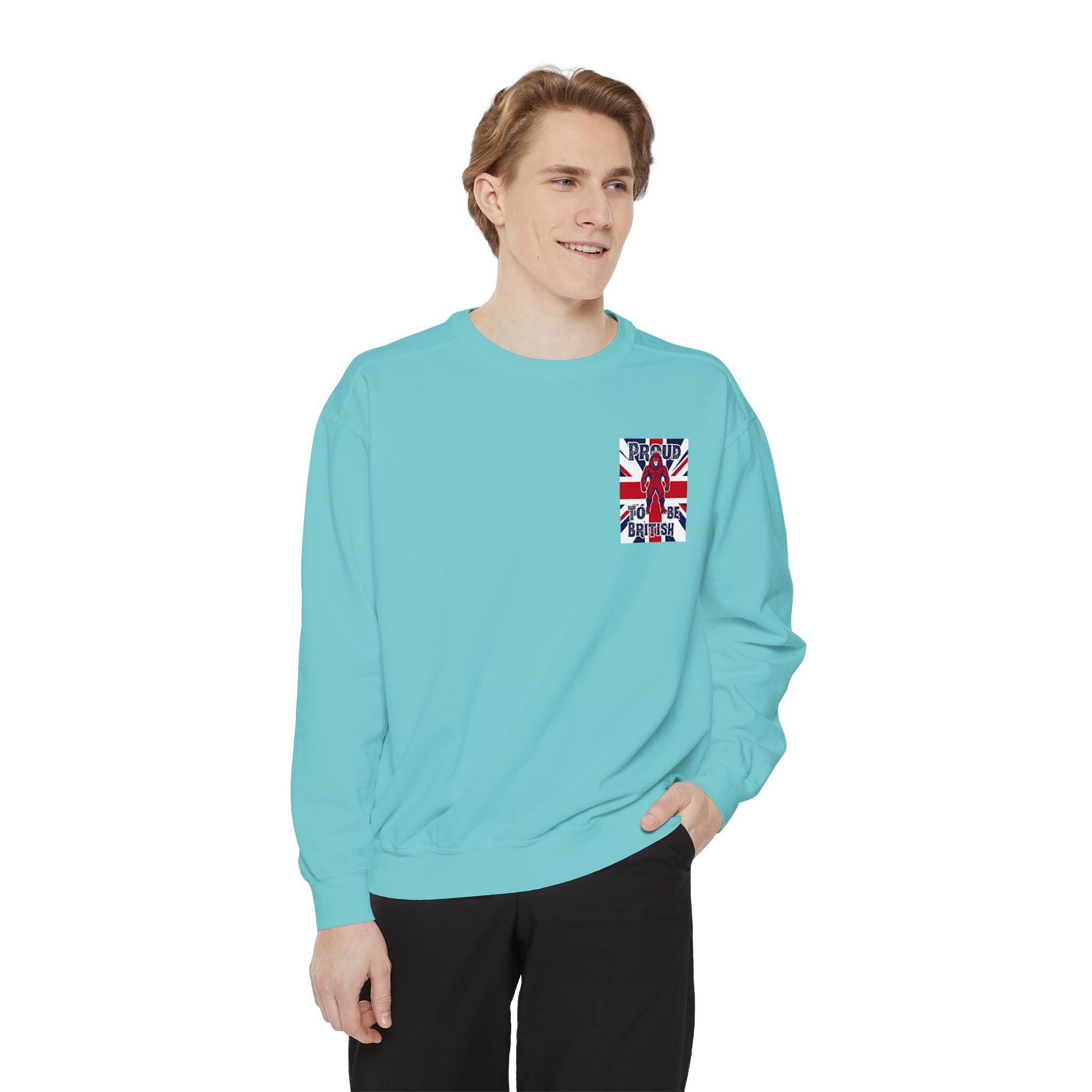 Union Jack Pocket Sweatshirt — British Flag Pocket Graphic Sweatshirt