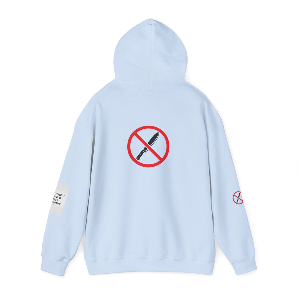 Protest Lives Not Knives Hoodie — Anti-Violence Graphic Sweatshirt