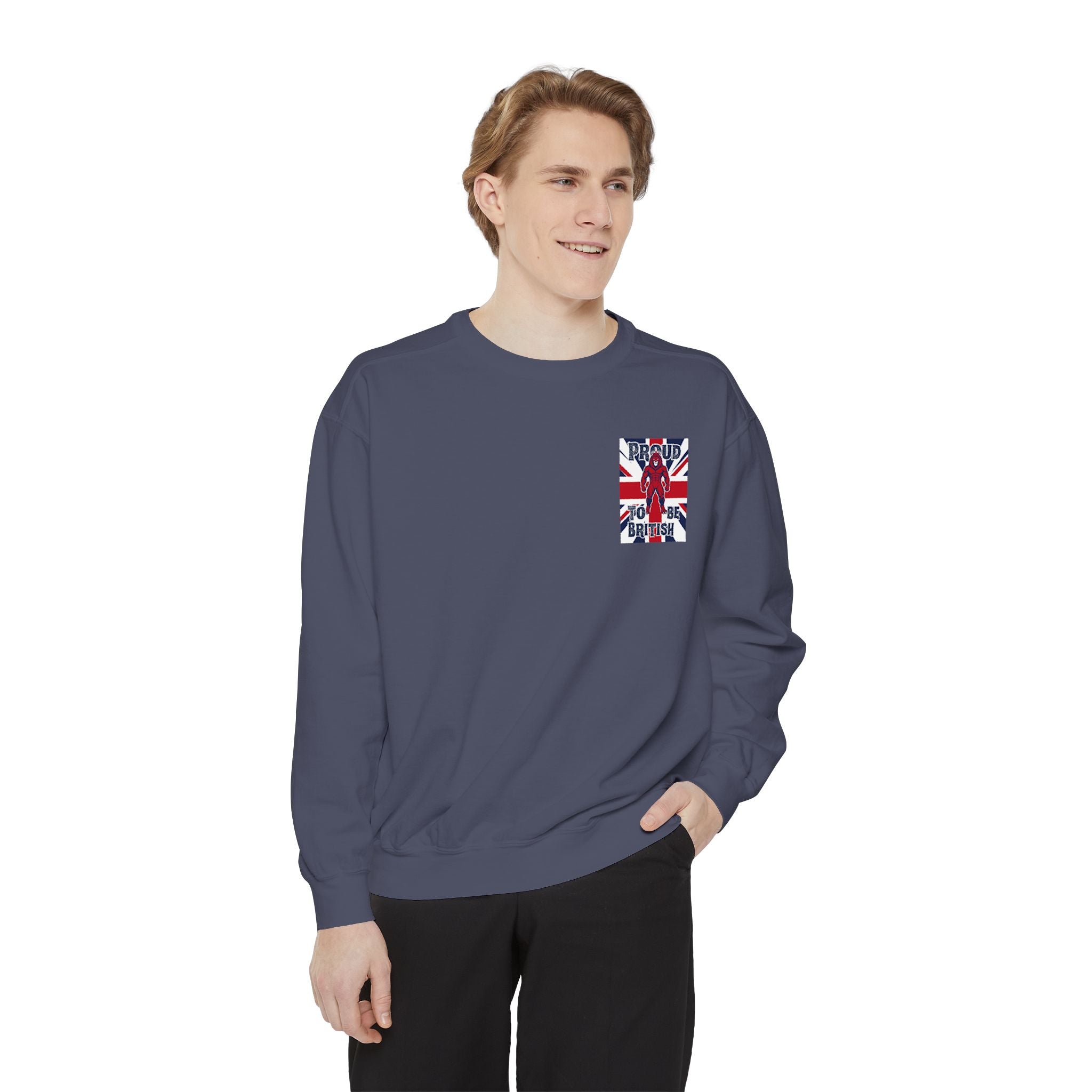 Union Jack Pocket Sweatshirt — British Flag Pocket Graphic Sweatshirt