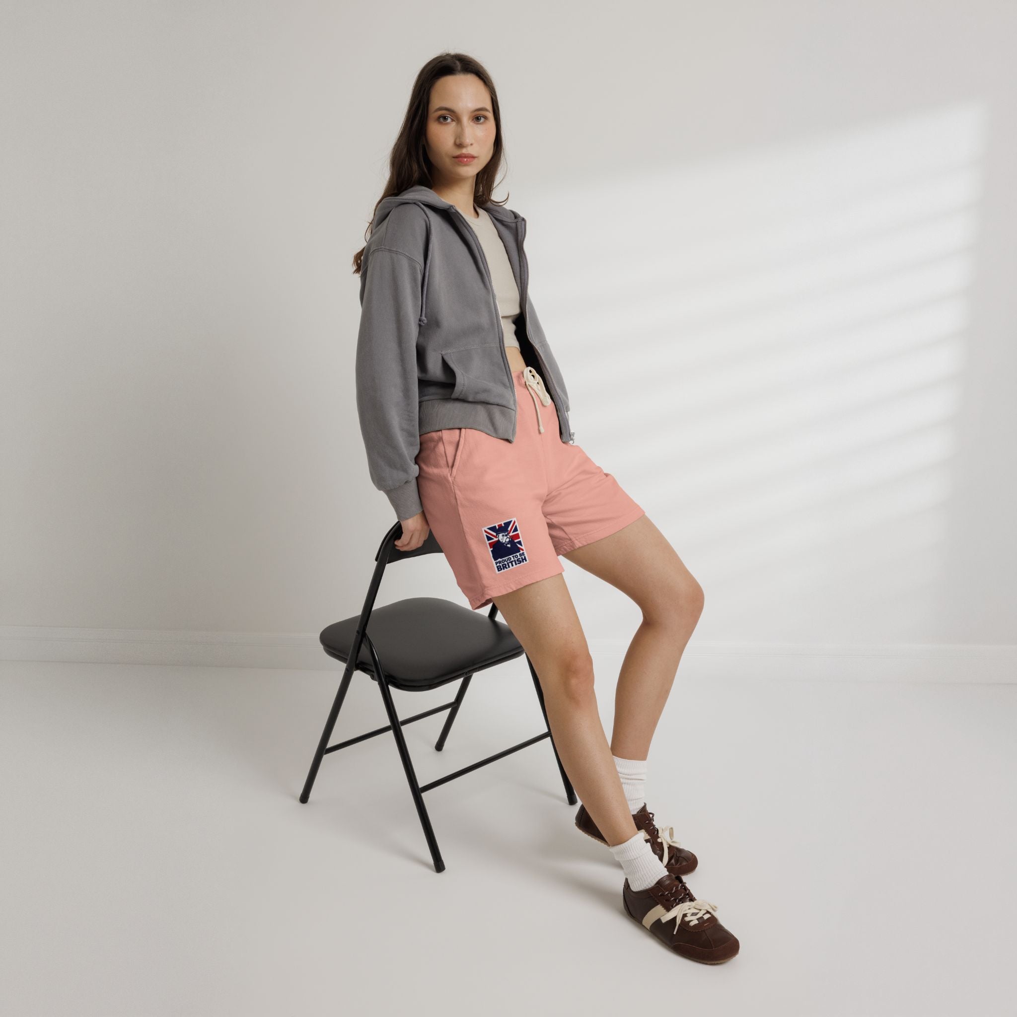 British Flag 'Proud to Be British' Fleece Sweat Shorts