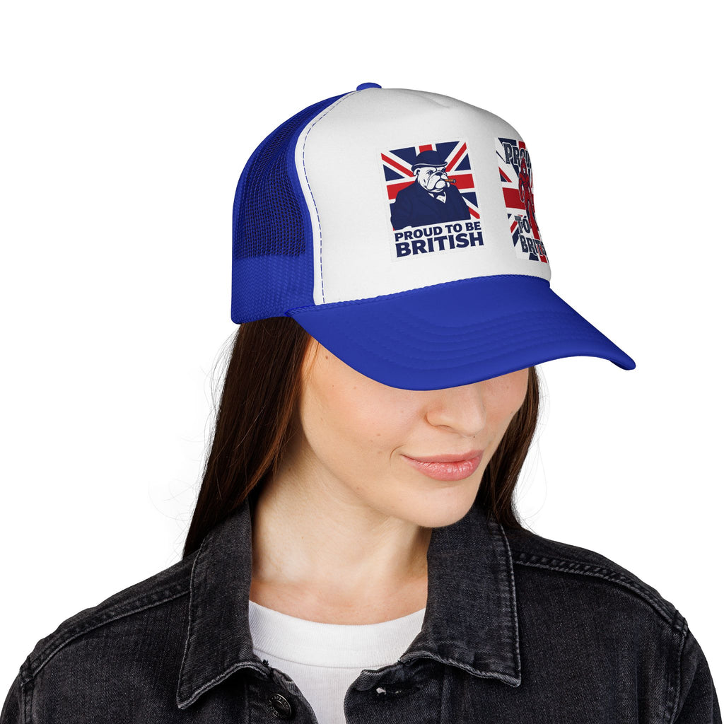 Proud to Be British Trucker Cap – Union Jack Vintage Graphics